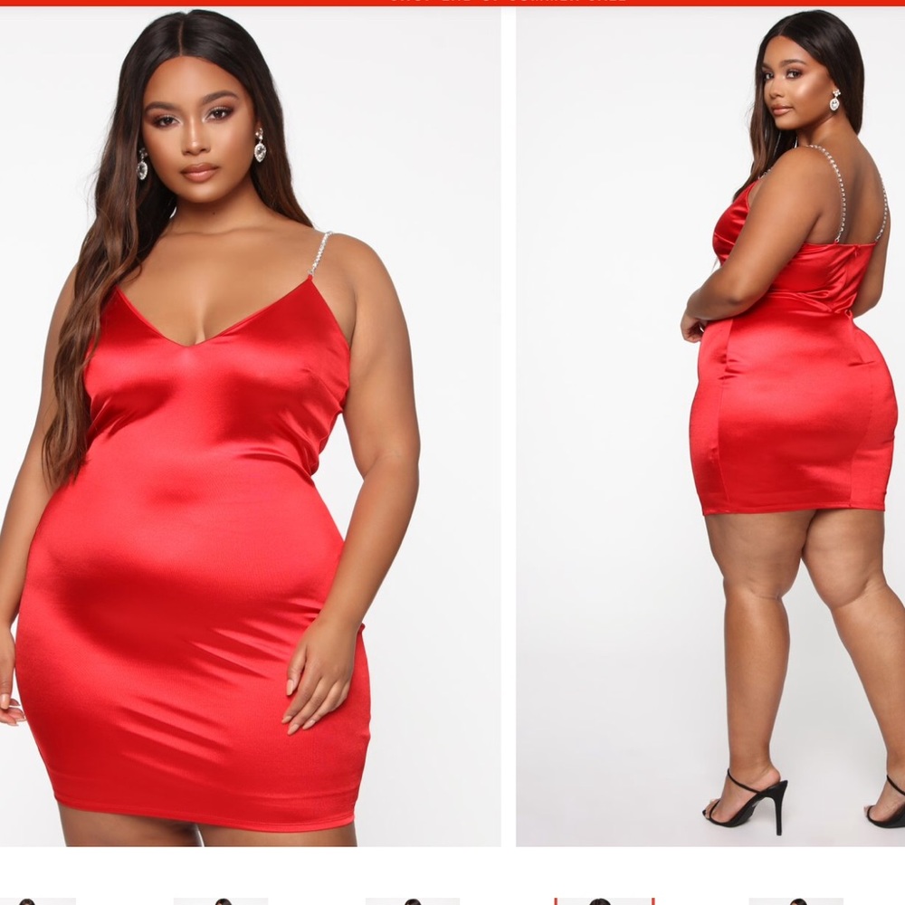 Brand new satin red dress